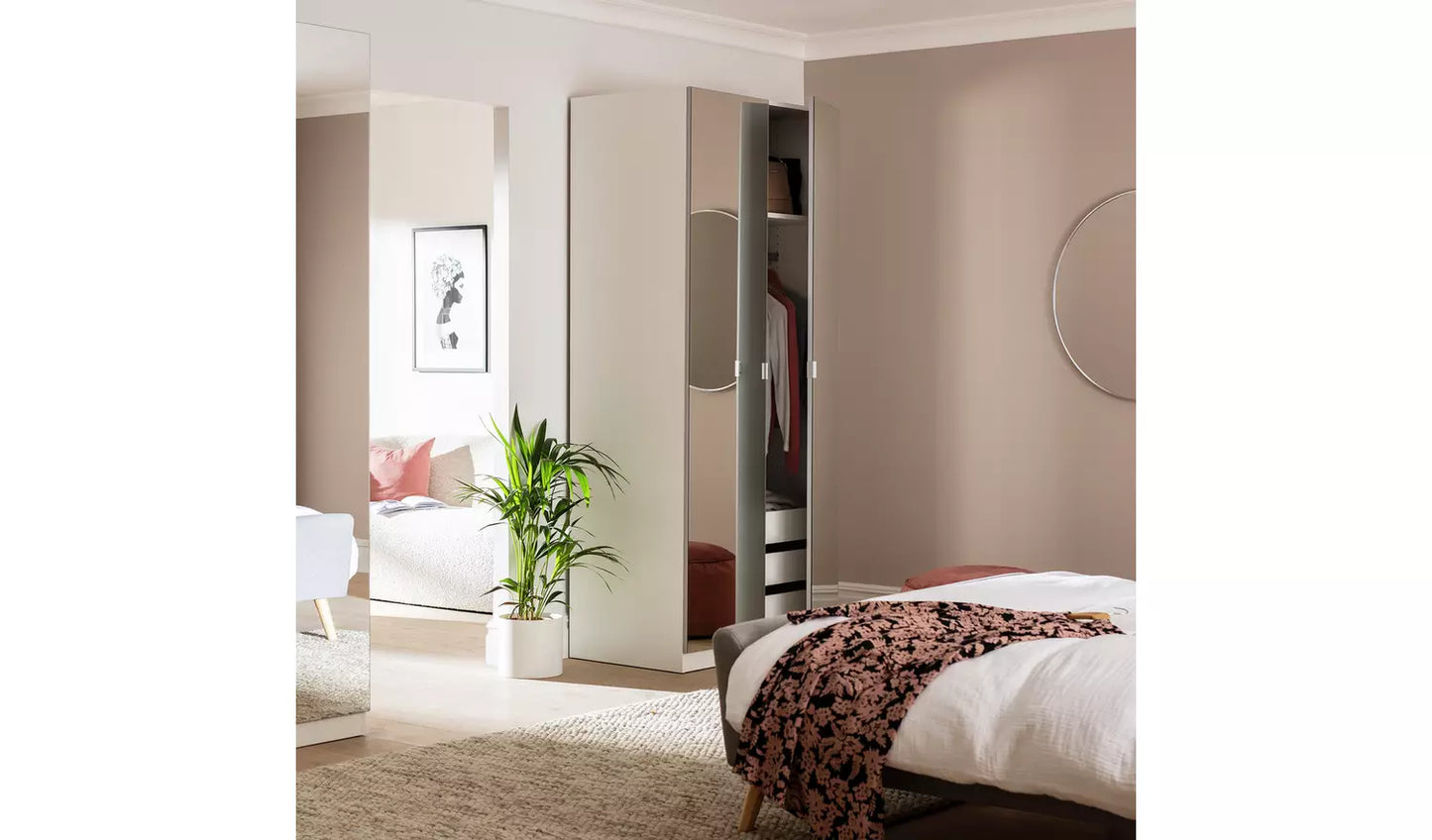 Habitat Munich 2 Door 3 Drawer Wardrobe - White