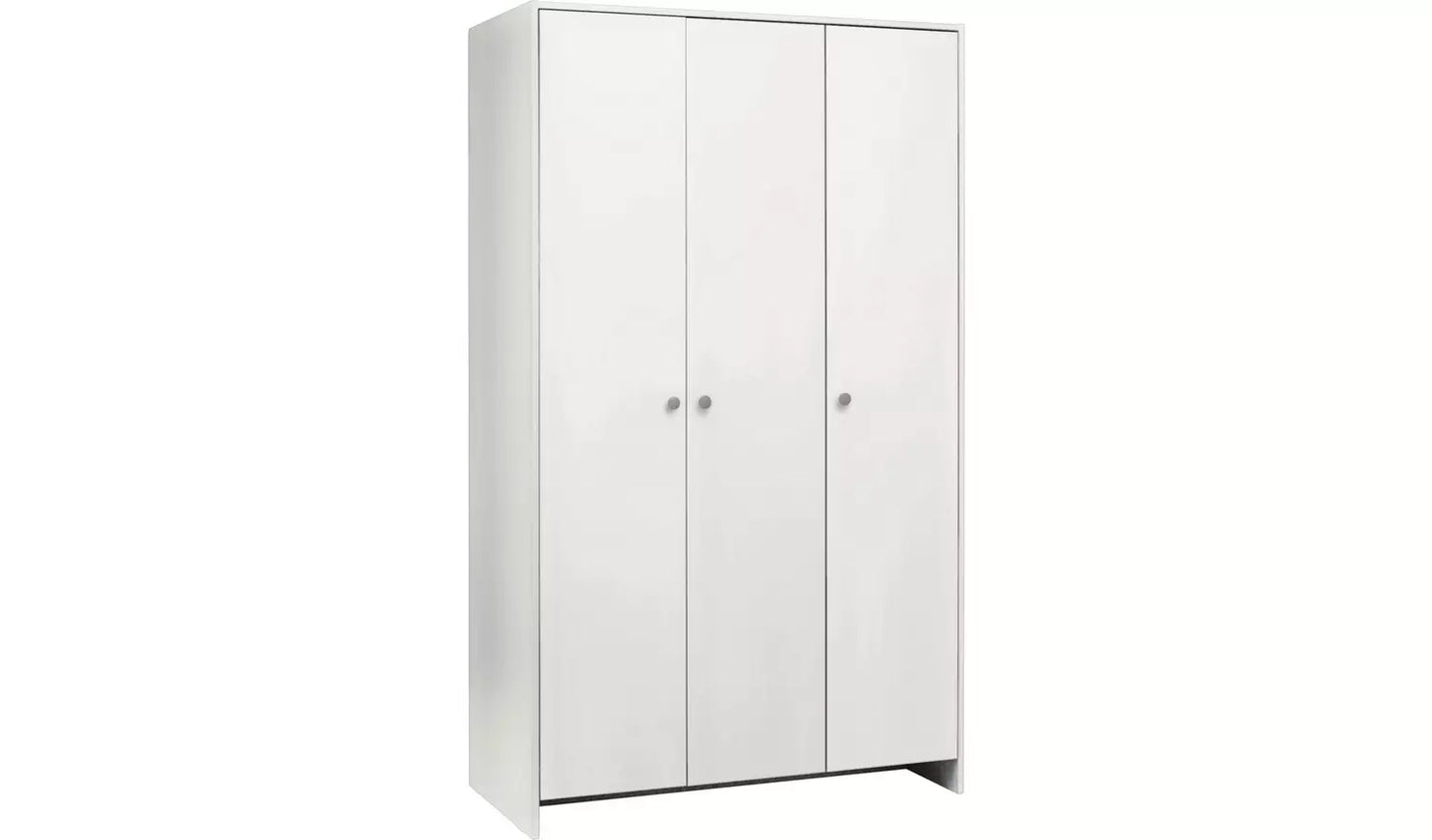 Seville 3 Door Wardrobe - White