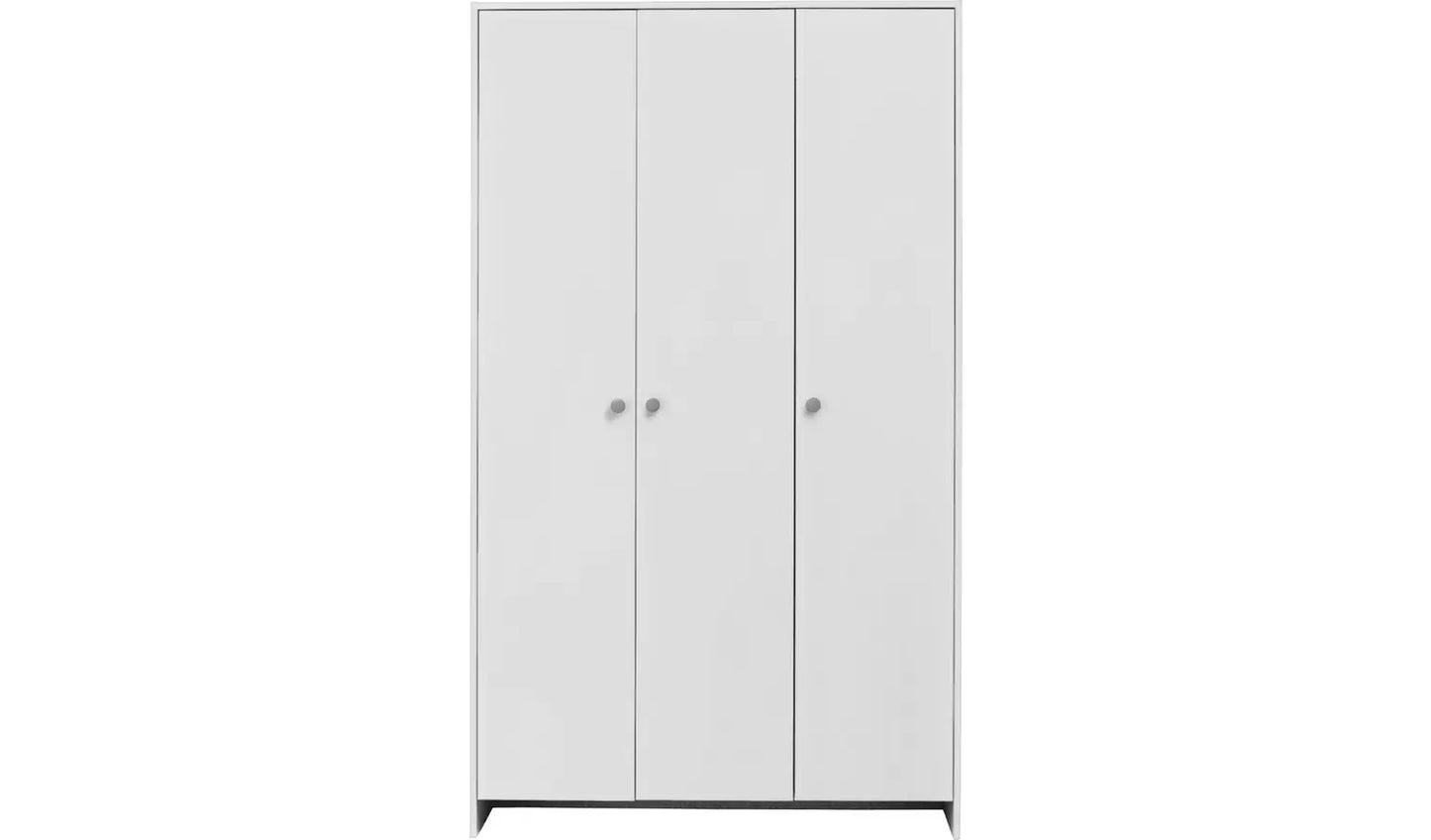 Seville 3 Door Wardrobe - White