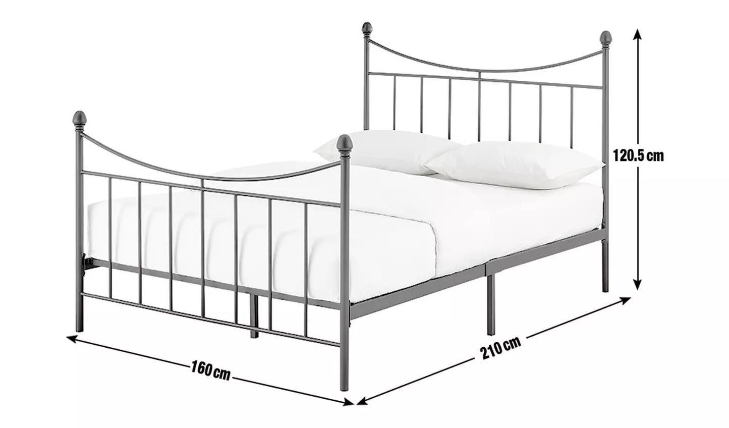 Clara Kingsize Metal Bed Frame - Black