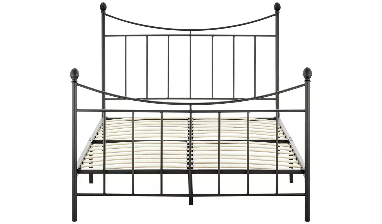 Clara Kingsize Metal Bed Frame - Black