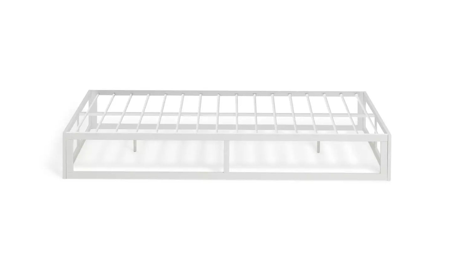 Habitat Platform Single Metal Bed Frame - White