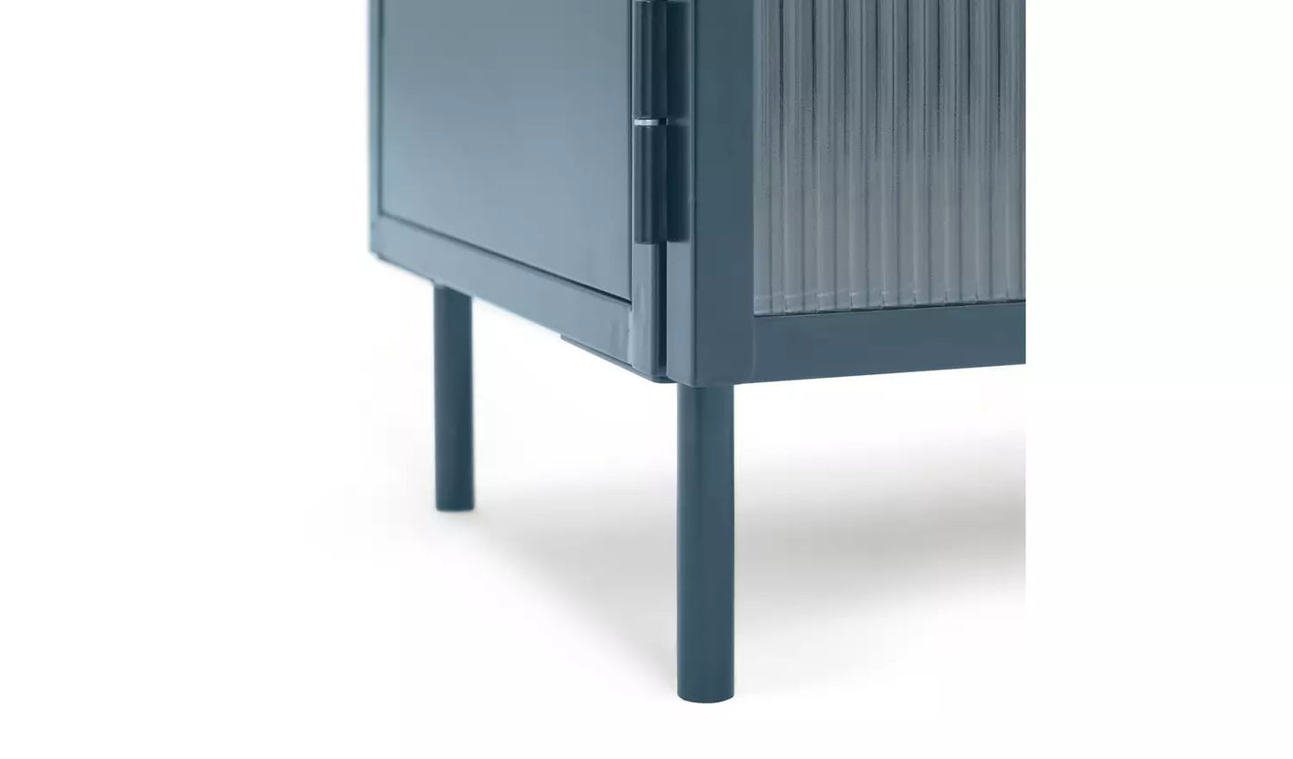 Assembled Habitat Morillo 2 Door Glass Display Cabinet - Blue
