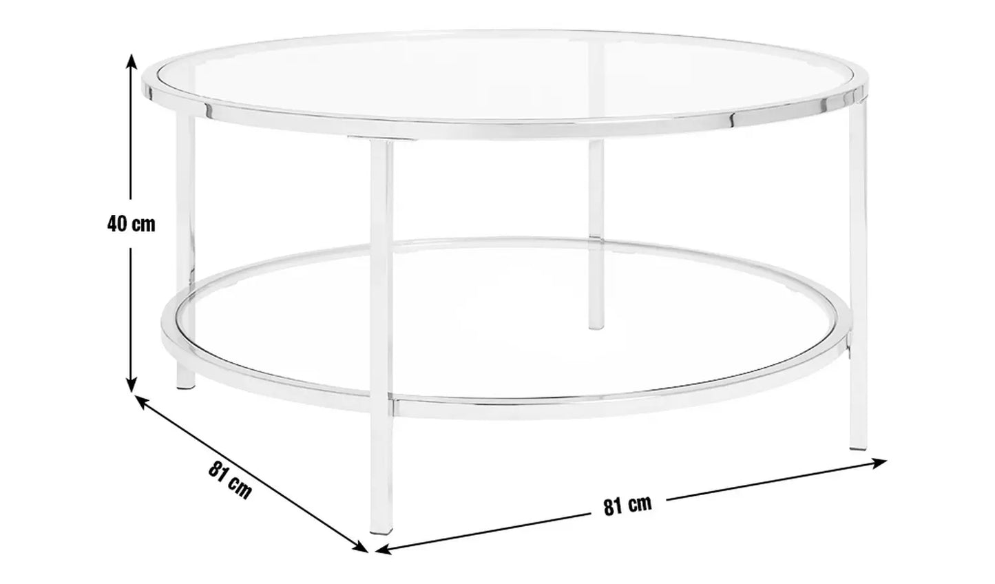Boutique Round Coffee Table - Silver