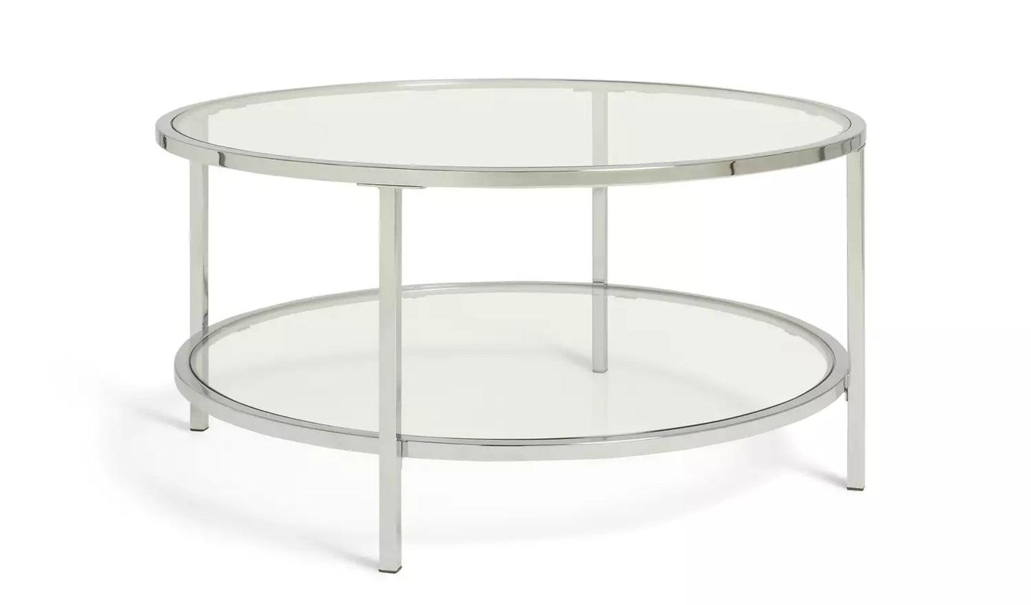 Boutique Round Coffee Table - Silver