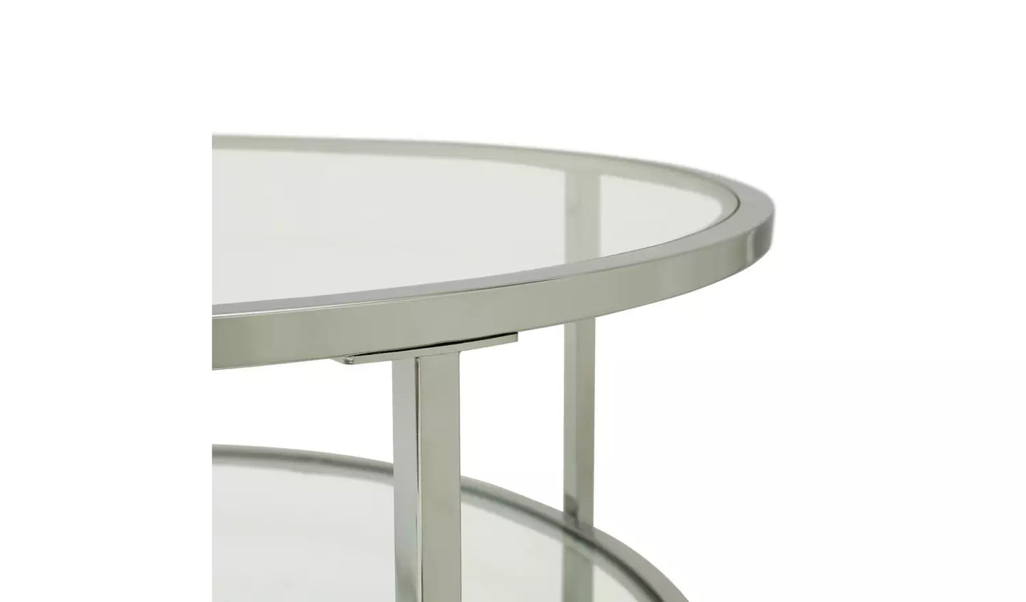 Boutique Round Coffee Table - Silver