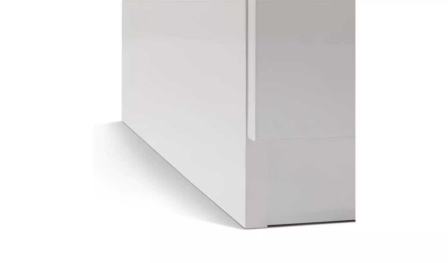 Jenson 2 Door 2 Drawer Tall Wardrobe - White Gloss