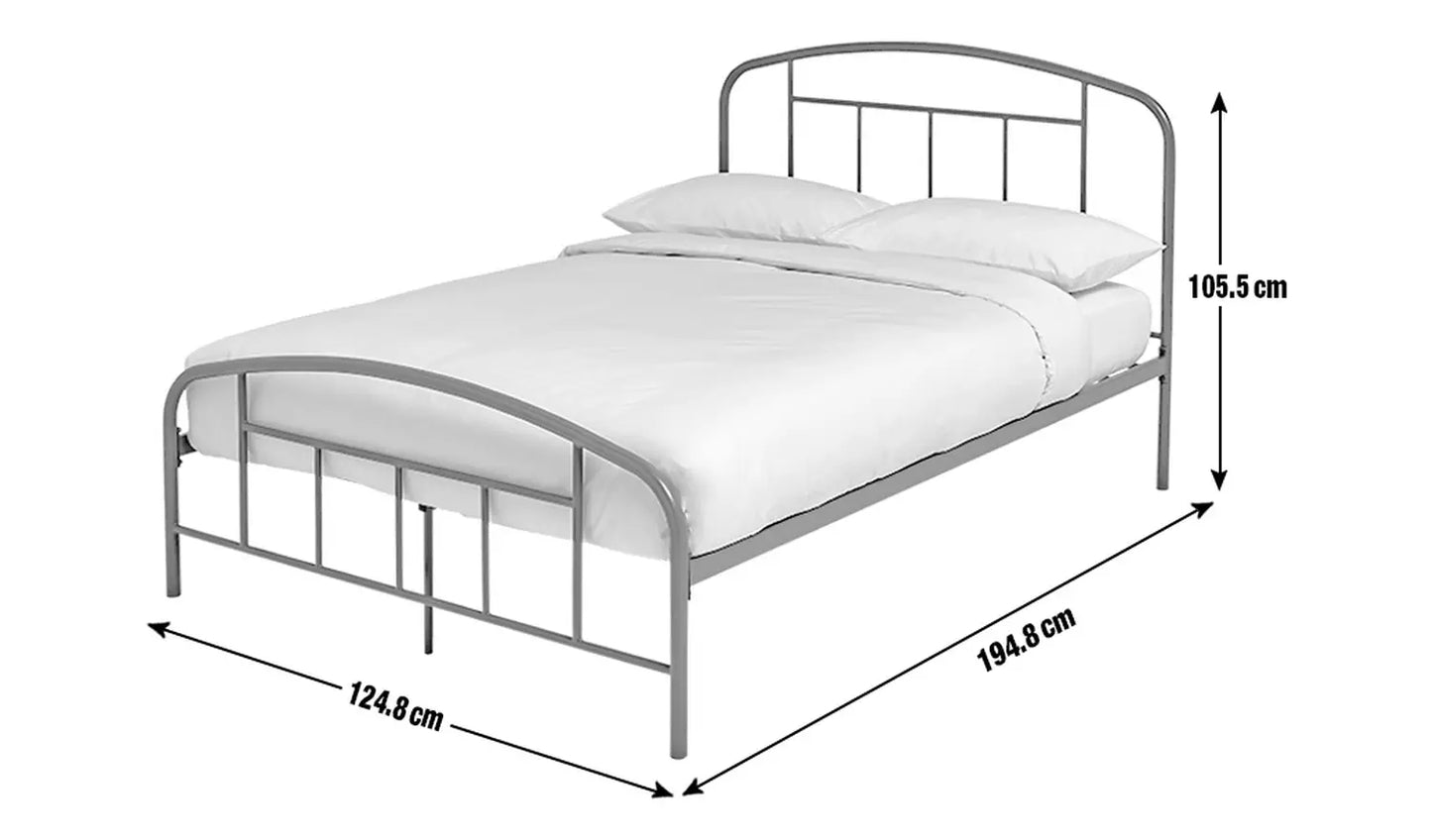 Pippa Small Double Metal Bed Frame - Dark Grey