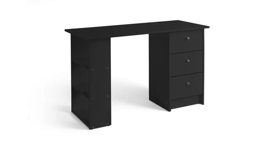 Malibu 3 Drawer Office Desk - Black