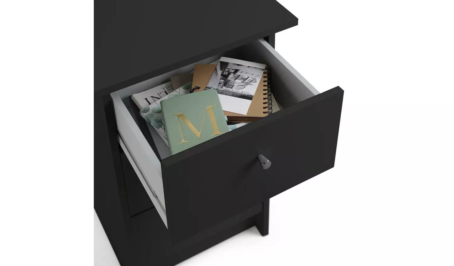 Malibu 3 Drawer Office Desk - Black