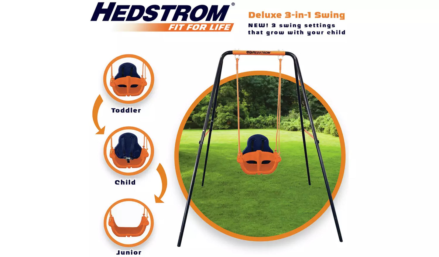Hedstrom Deluxe 3 in 1 Toddler and Kids Garden Swing