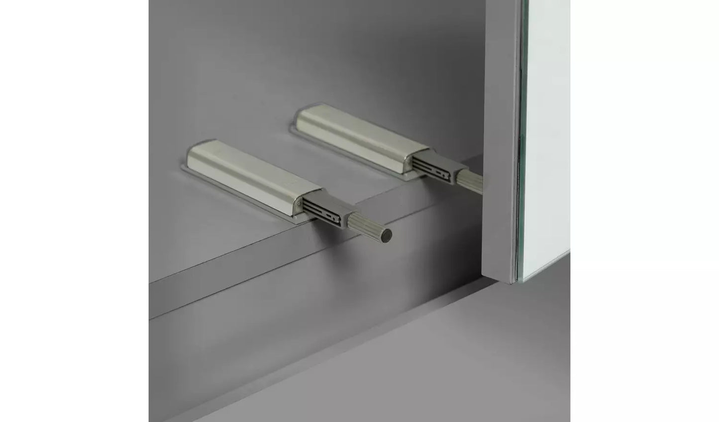 Habitat Jenson 3 Door 4 Drawer Mirror Wardrobe - Grey Gloss