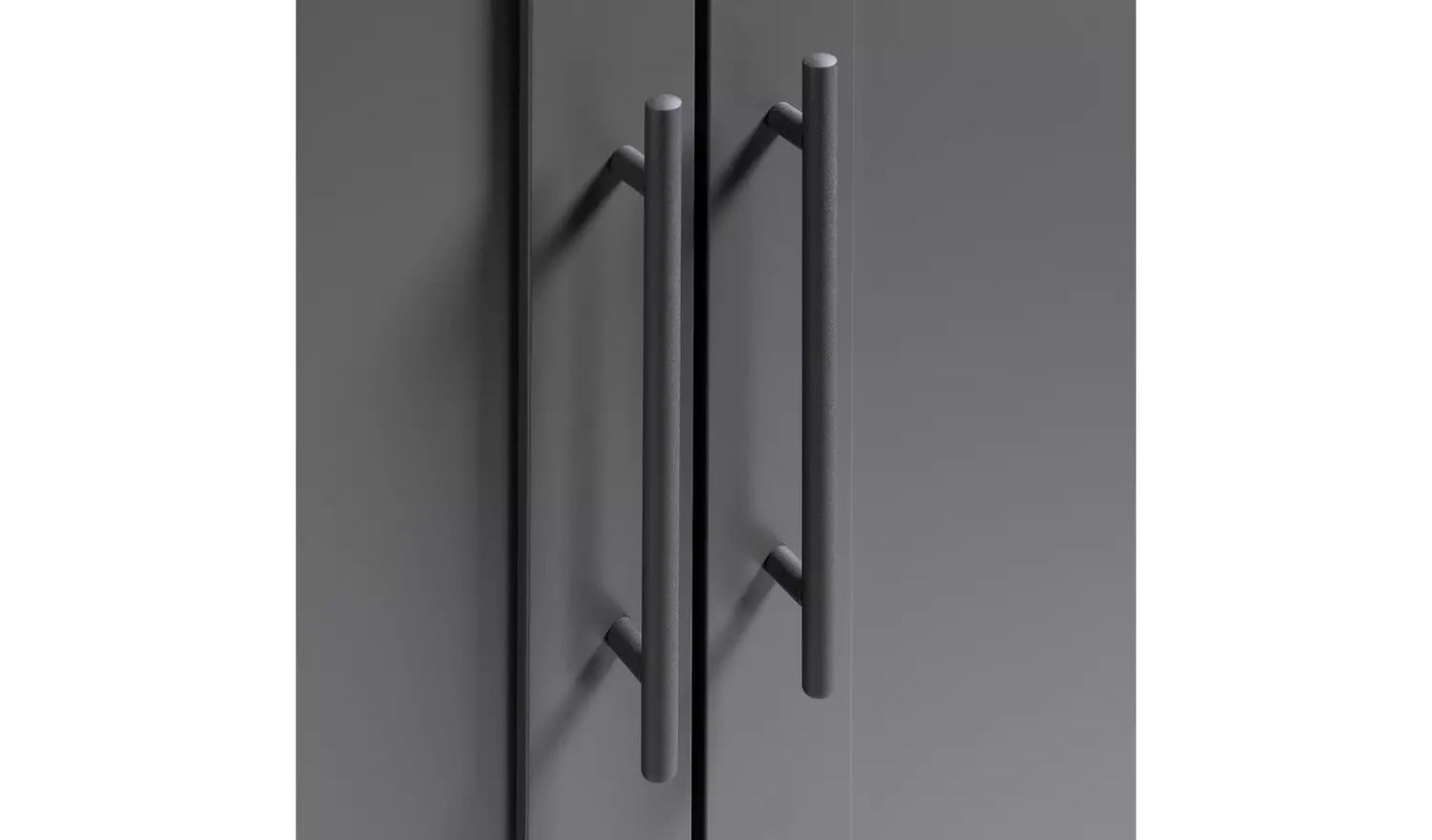 Assembled Habitat Munich Panelled 4 Door Wardrobe - Anthracite