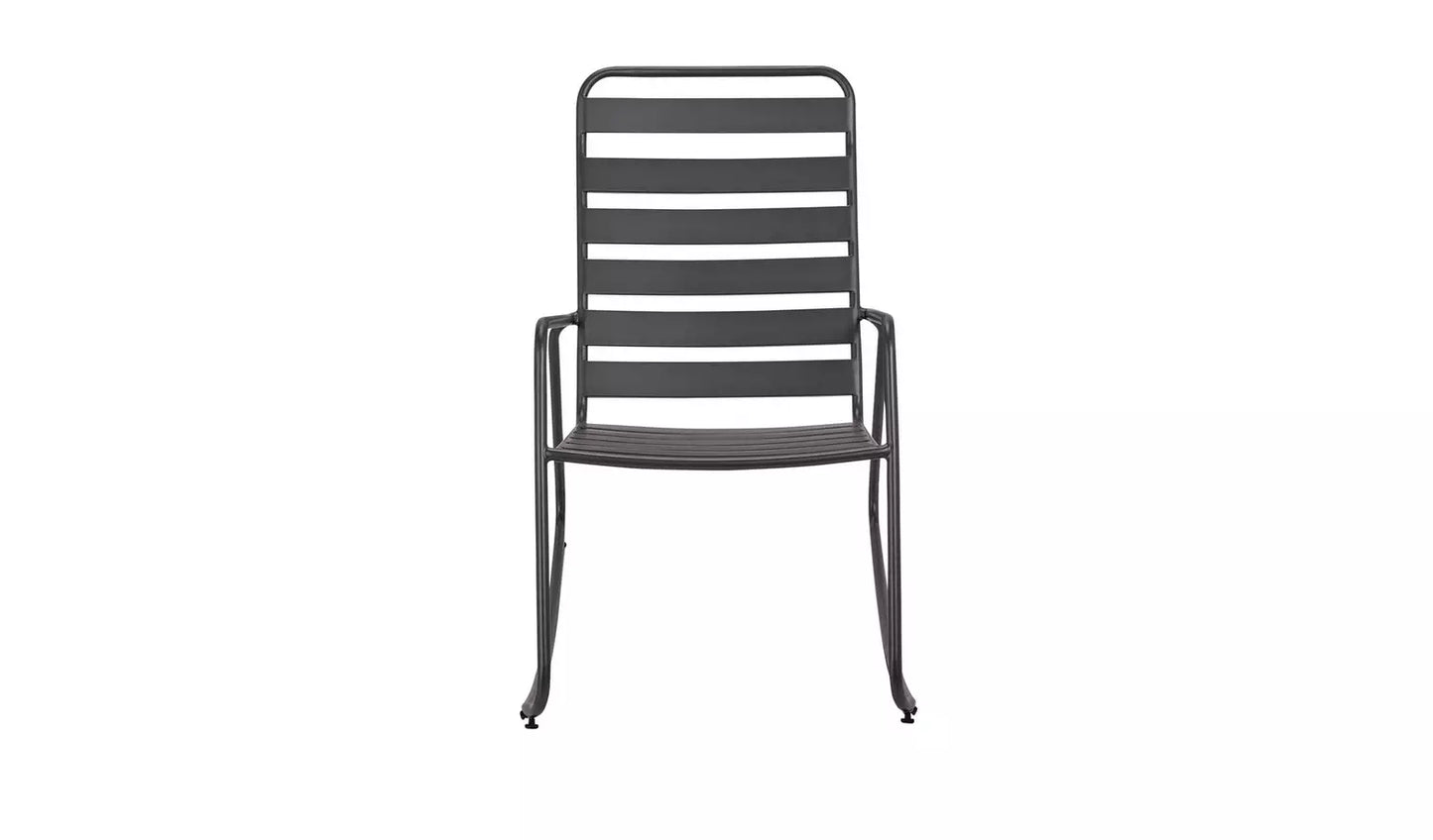 Steel Garden Rocking Chair - Charcoal