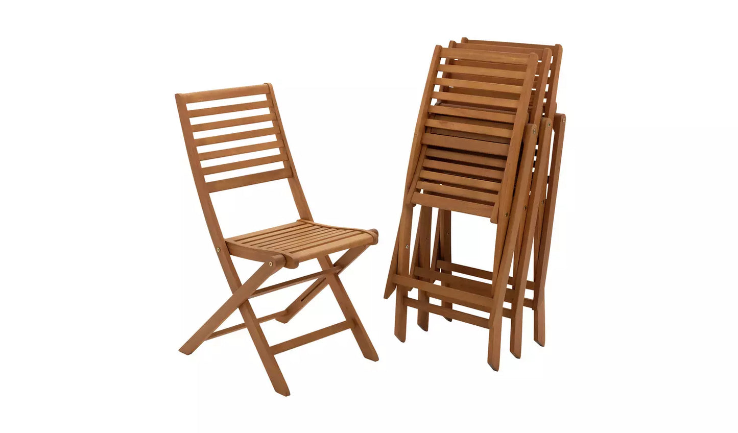 Newbury 4 Seater Folding Wooden Patio Set