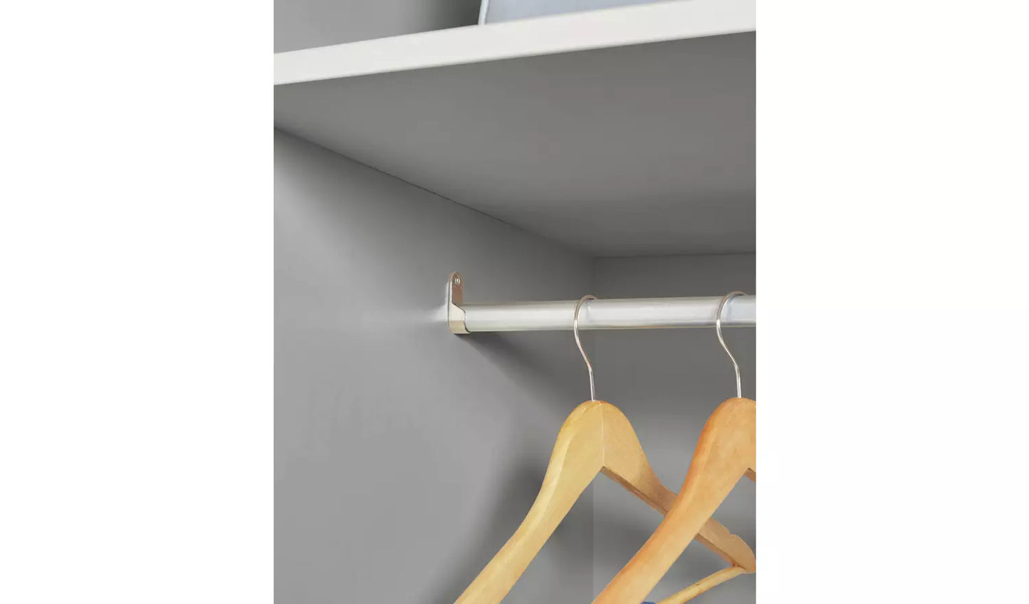 Assembled 2 Door Tall Wardrobe - Grey