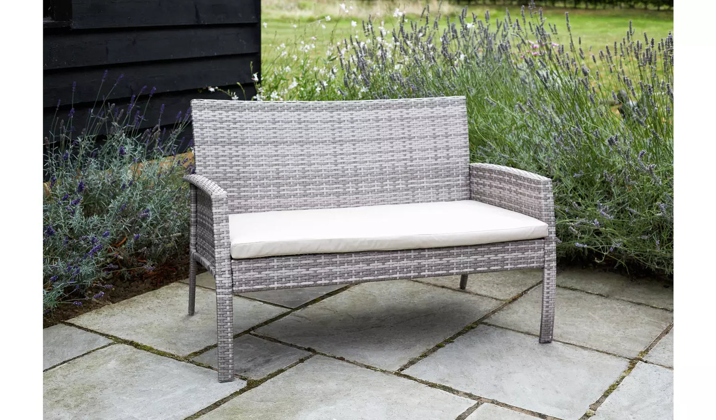Lucia 4 Seater Rattan Effect Garden Sofa Set