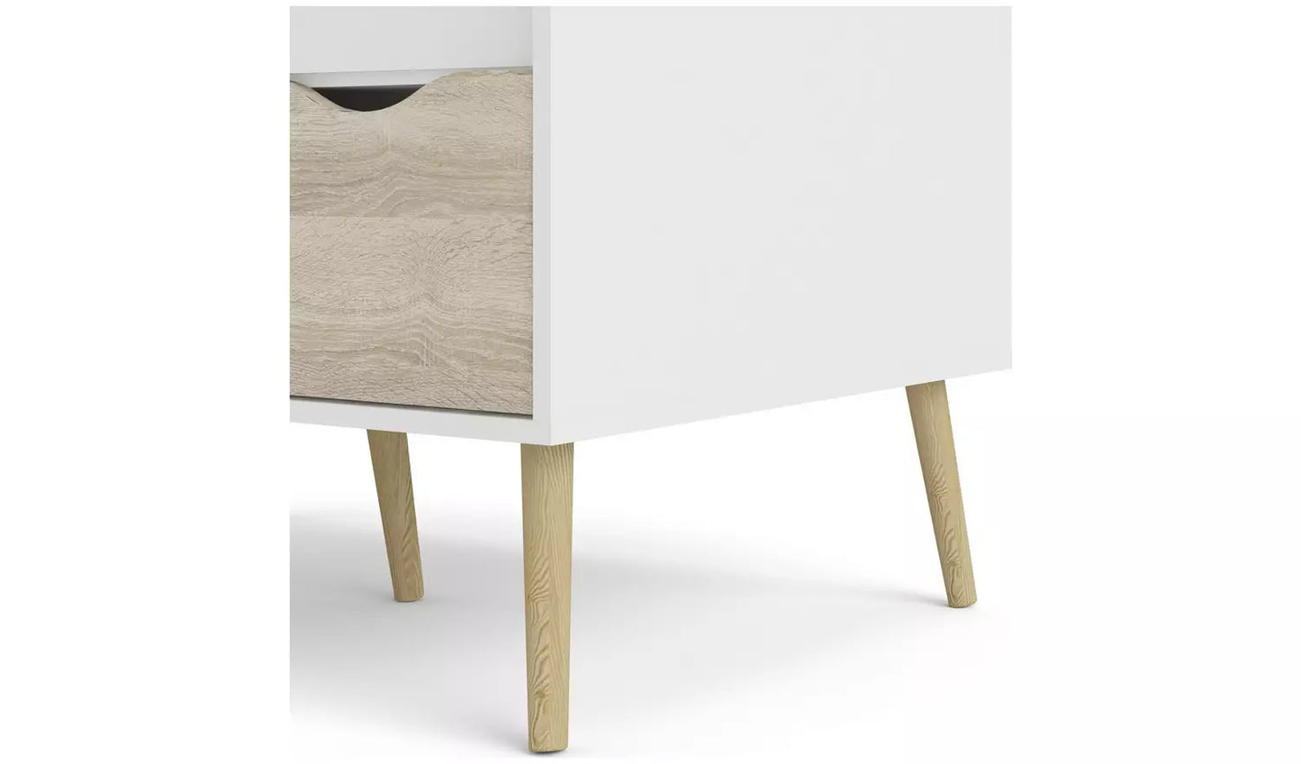 (Damage) Assembled Tvilim Oslo 2 Door 2 Drawer Wardrobe - White and Oak