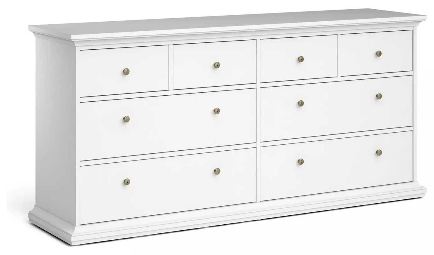 Tvilum Paris 8 Drawer Chest - White