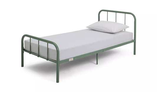 Charlie Single Metal Bed Frame - Green