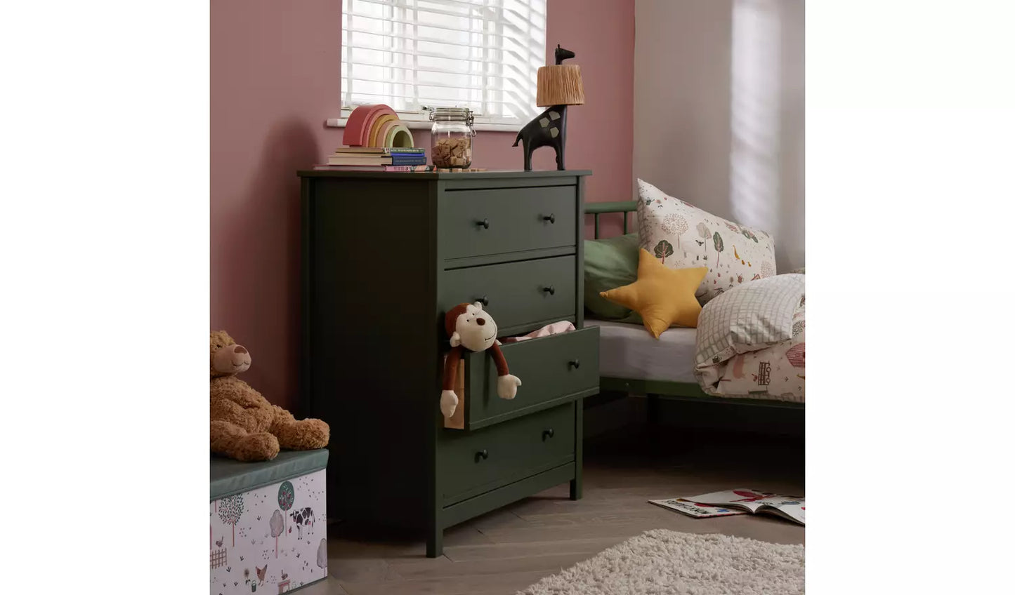 Assembled Habitat Brooklyn 4 Drawer Chest of Drawers - Green
