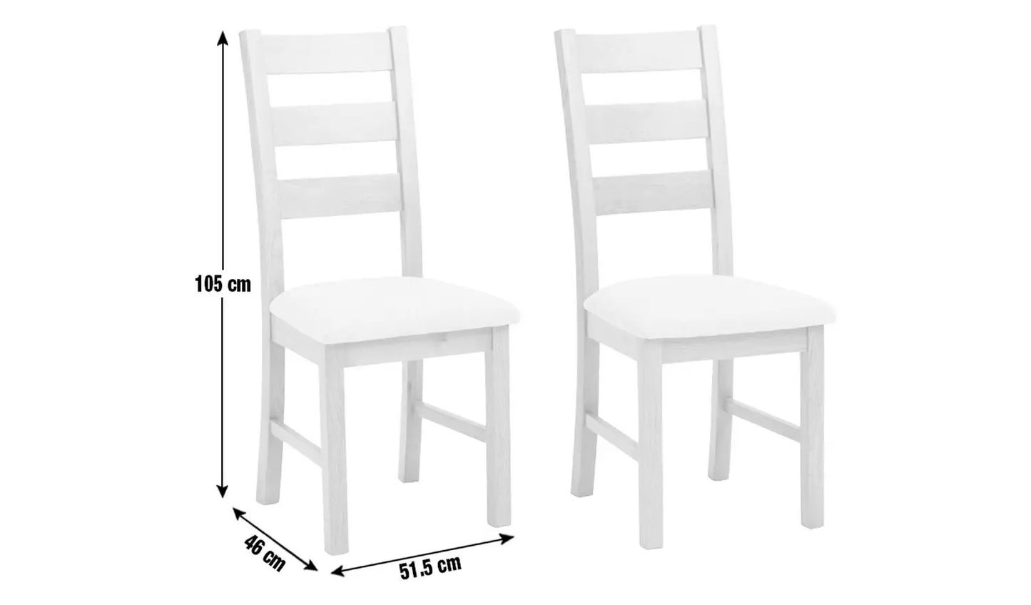 Assembled Ashwell Pair of 2 Oak Dining Chairs - Natural