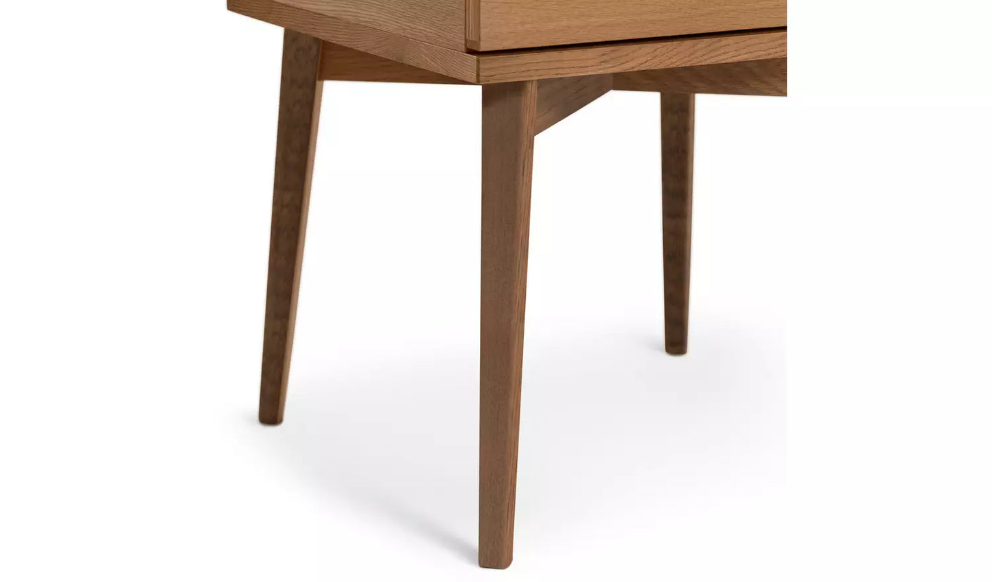 Assembled Habitat Kirk 1 Drawer Bedside Table - Walnut