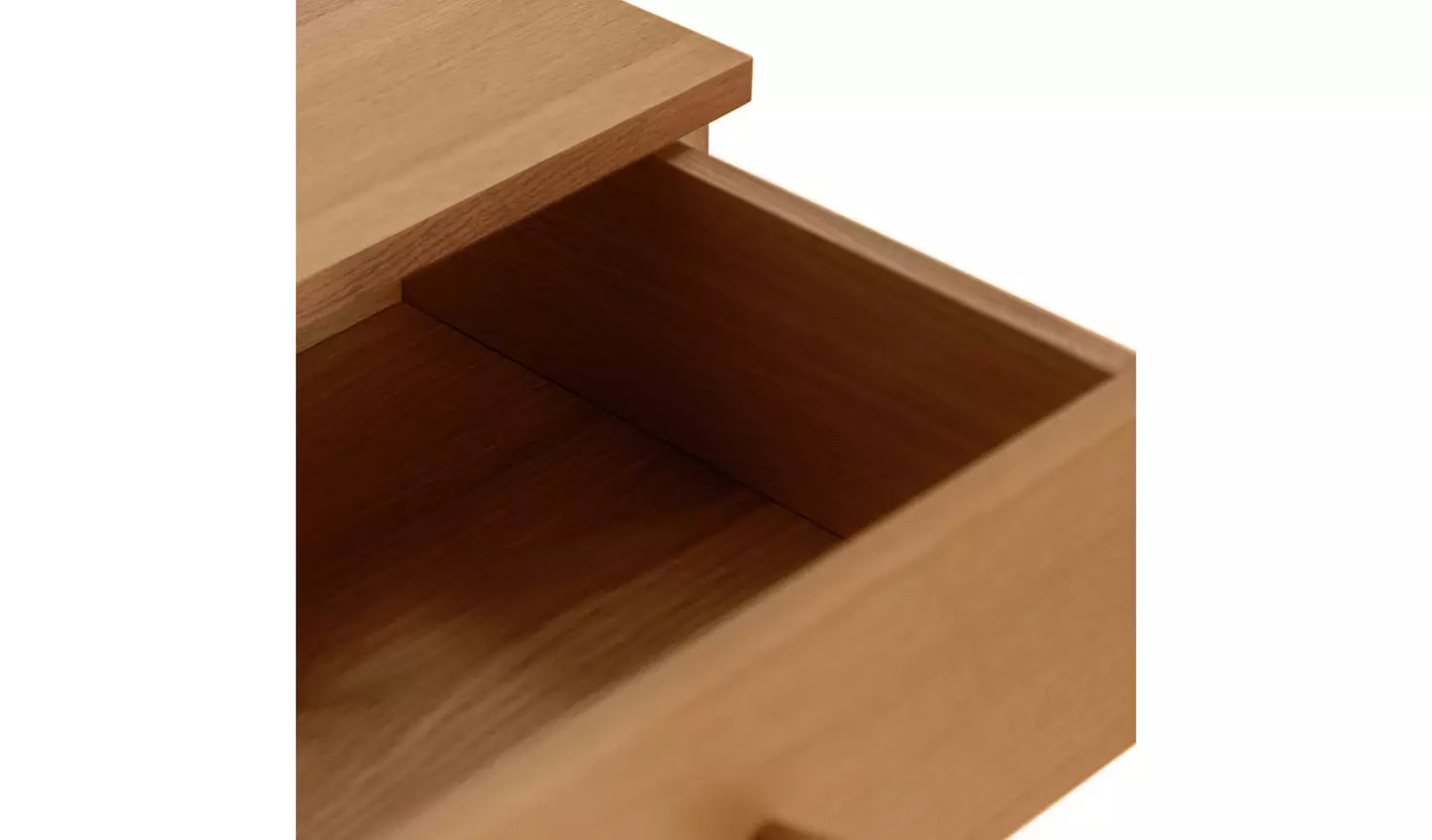 Assembled Habitat Kirk 1 Drawer Bedside Table - Walnut