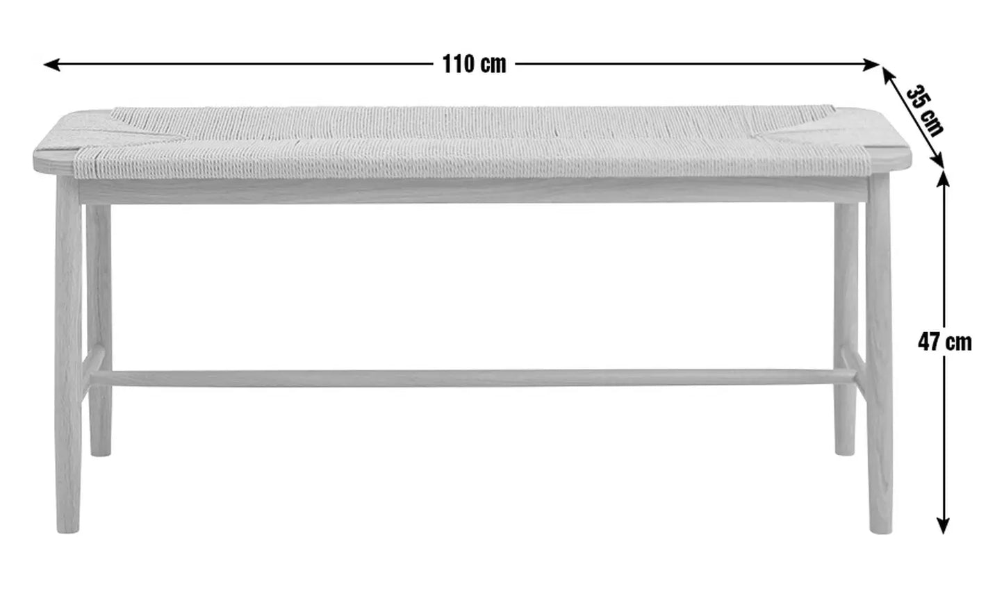 Assembled Habitat Hanna Oak Bench - Natural