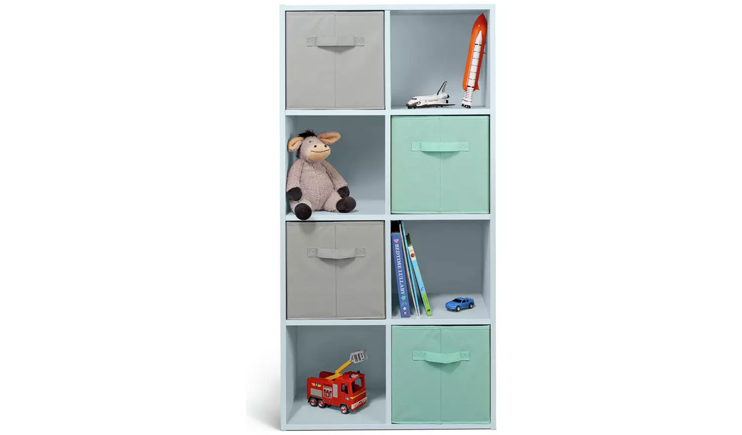 Assembled Squares 8 Cube Storage Unit - Grey