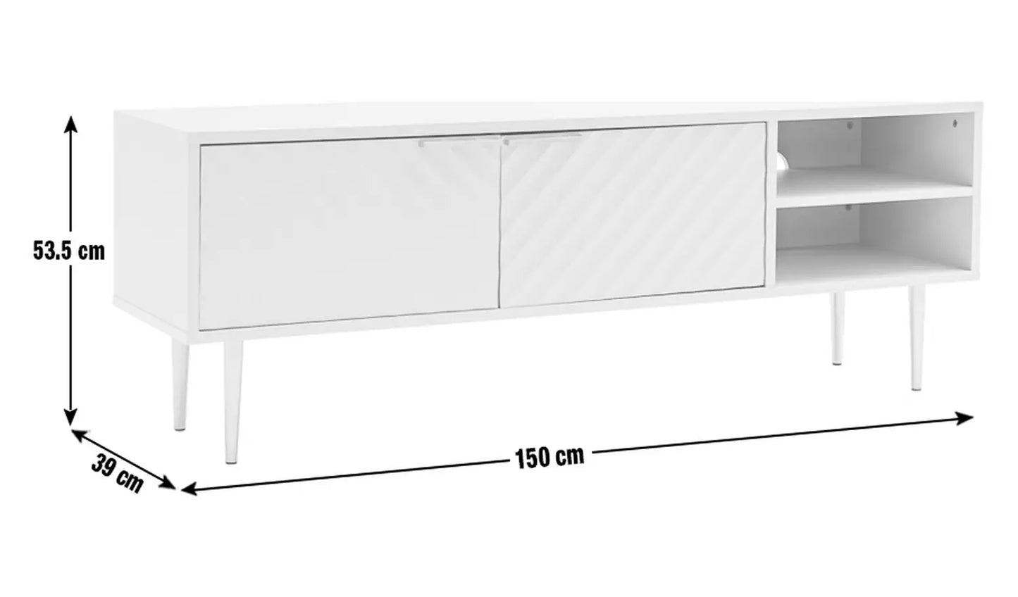Assembled Habitat Oti 2 Door TV Unit - Champagne
