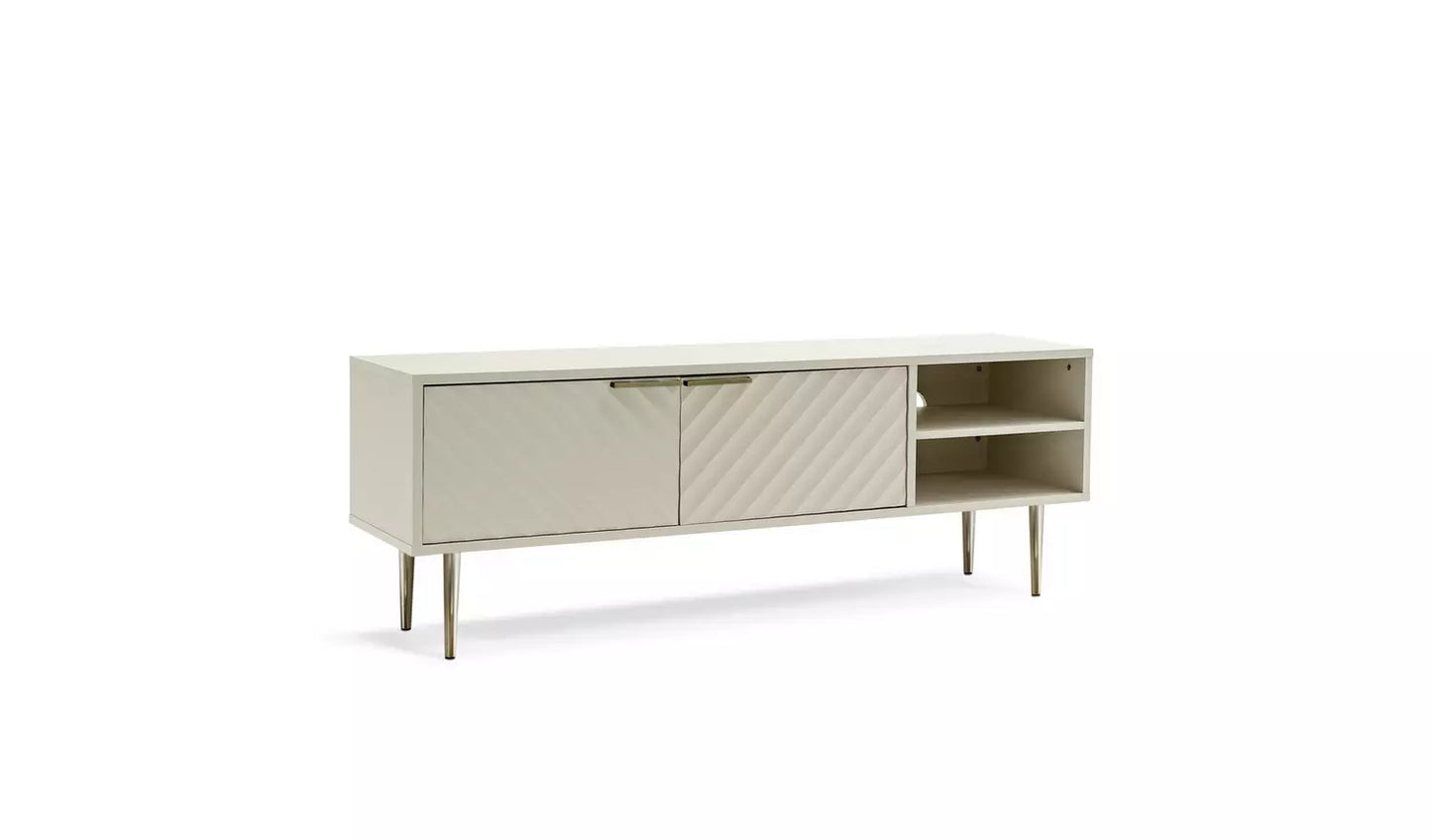Assembled Habitat Oti 2 Door TV Unit - Champagne