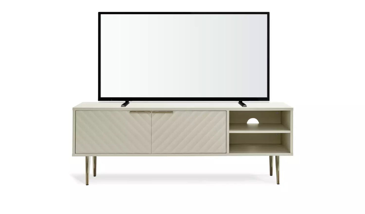 Assembled Habitat Oti 2 Door TV Unit - Champagne