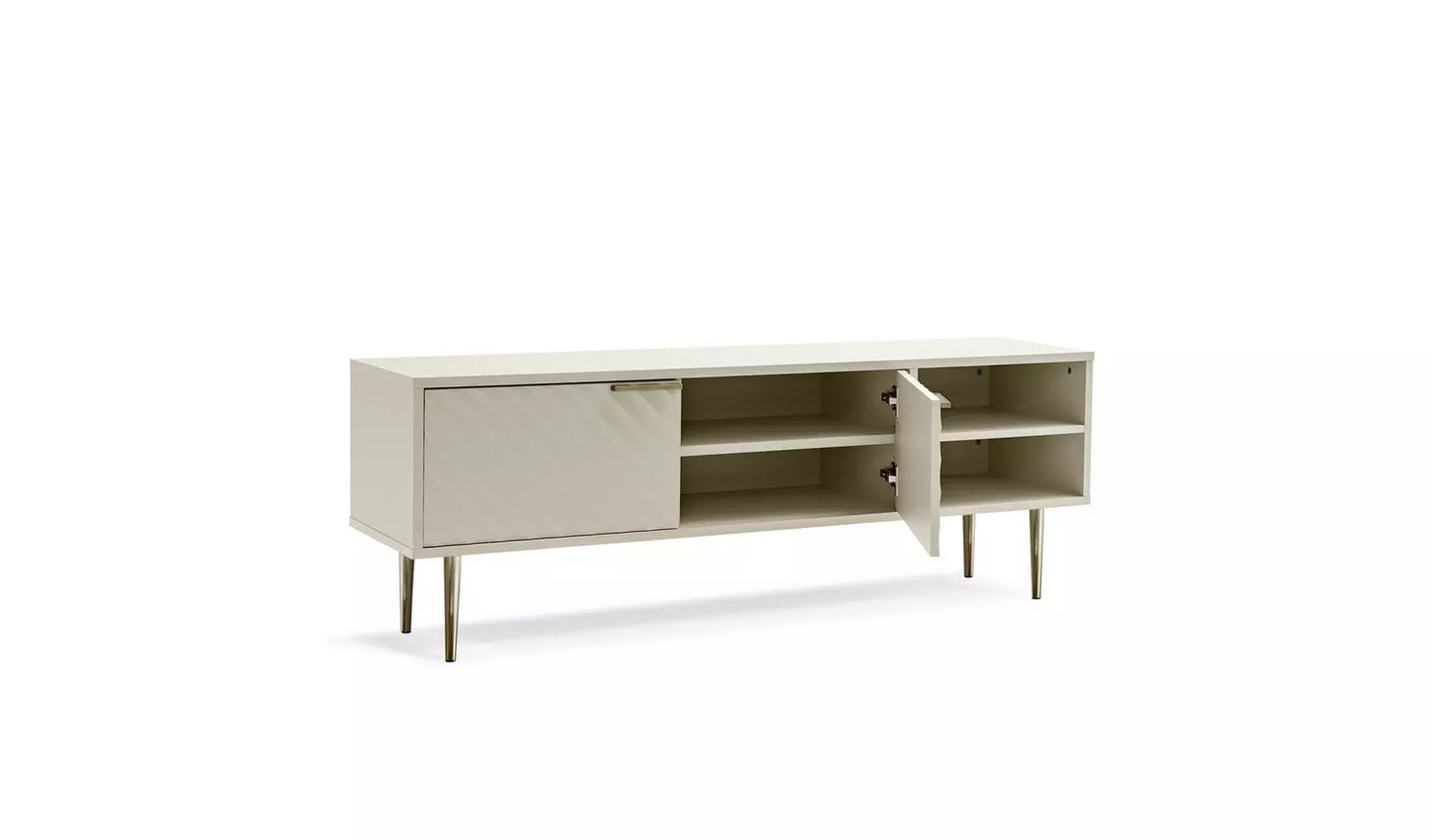 Assembled Habitat Oti 2 Door TV Unit - Champagne