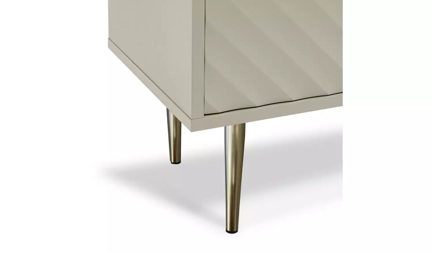 Assembled Habitat Oti 2 Door TV Unit - Champagne