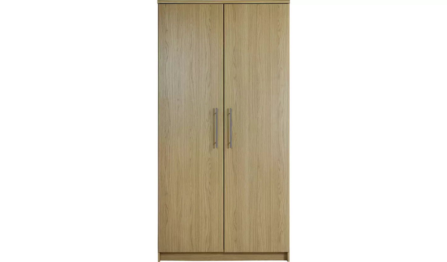 Normandy 2 Door Wardrobe - Oak Effect
