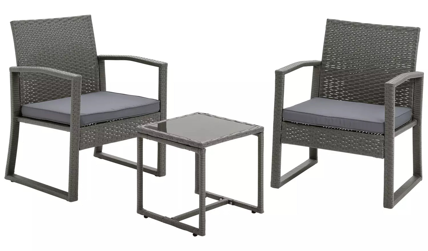 Cento 2 Seater Rattan Effect Garden Bistro Set