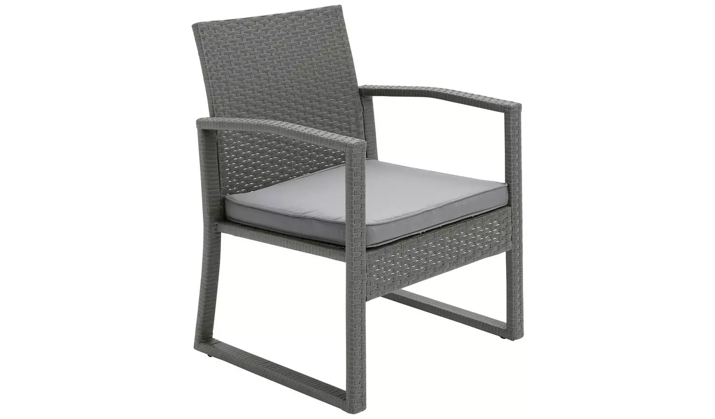 Cento 2 Seater Rattan Effect Garden Bistro Set