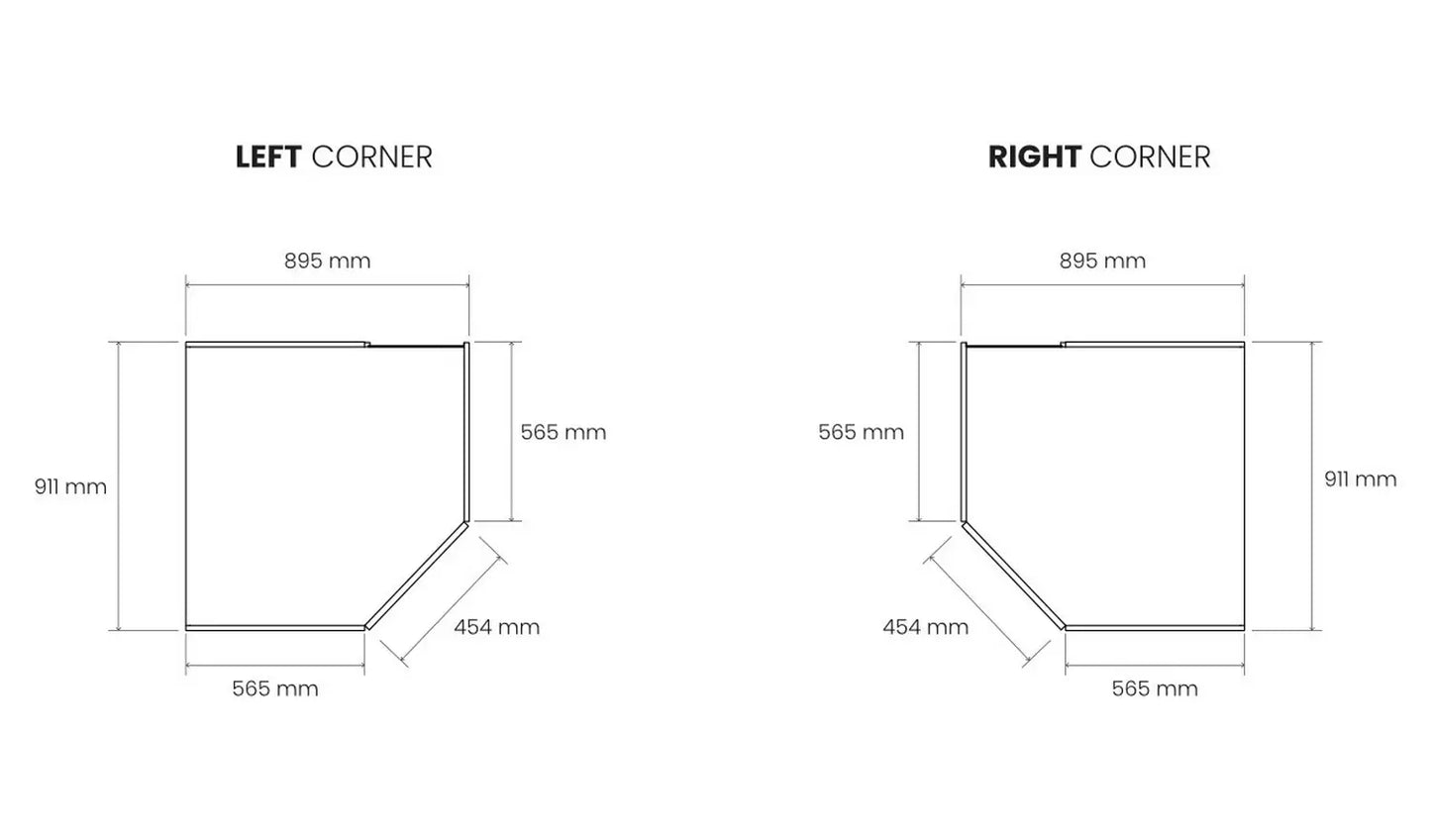 Habitat Munich Corner 1 Door Mirror Wardrobe - Anthracite