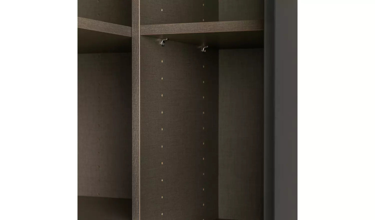Habitat Munich Corner 1 Door Mirror Wardrobe - Anthracite
