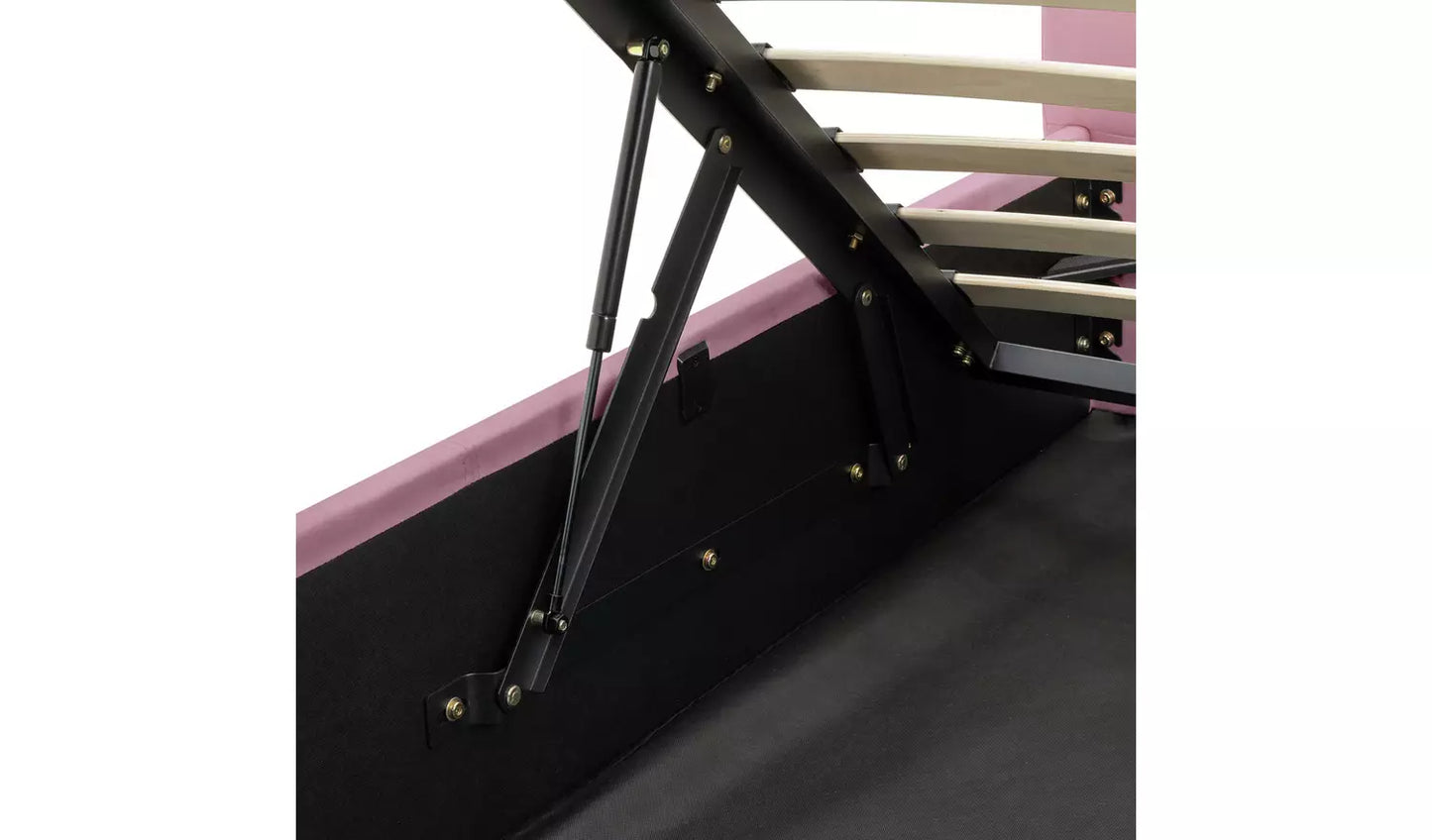 Pandora Double End Lift Ottoman Bed - Pink