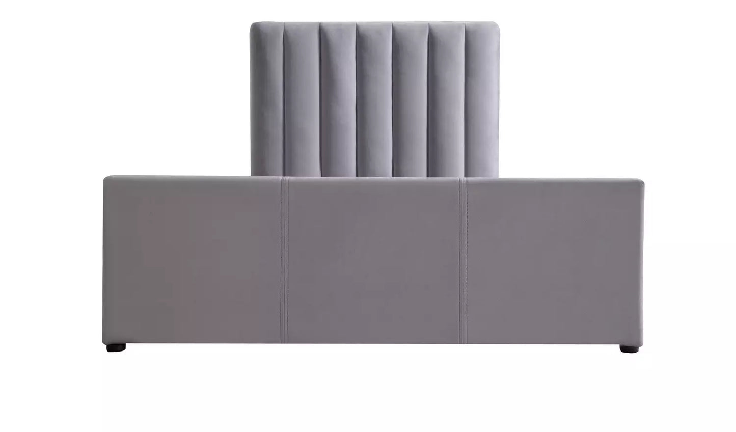 Pandora Single End Lift Ottoman Bed - Grey