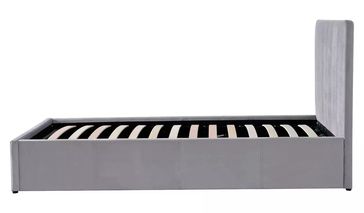 Pandora Single End Lift Ottoman Bed - Grey