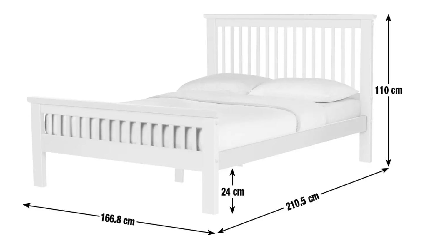 Aubrey Kingsize Wooden Bed Frame - Charcoal