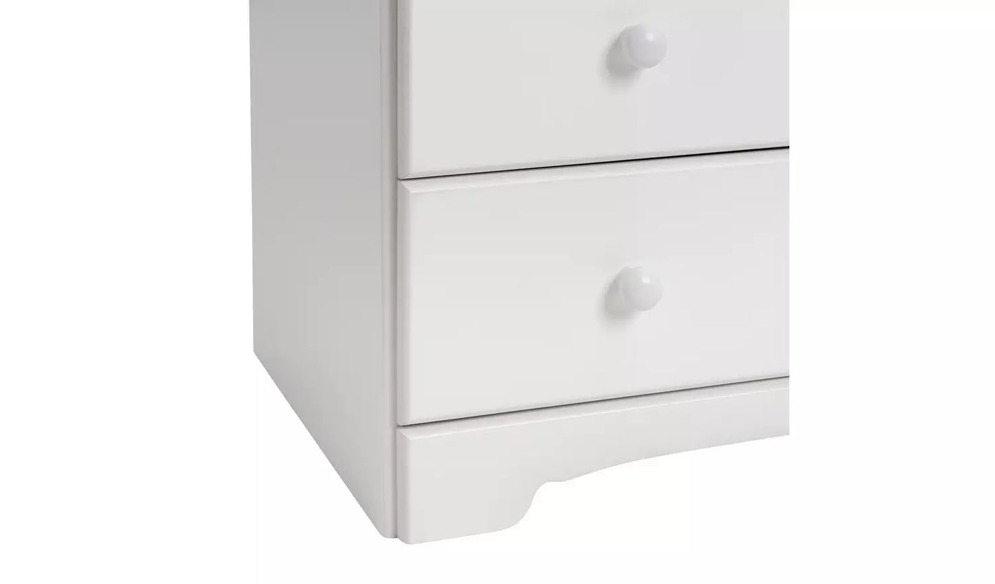 Assembled Nordic 2 Door 3 Drawer Wardrobe - White