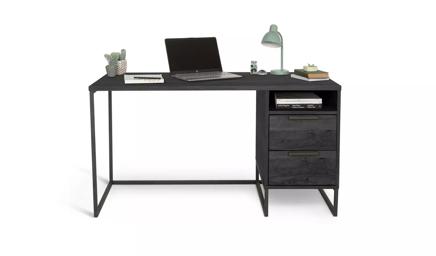 Habitat Nomad 2 Drawer Office Desk - Black
