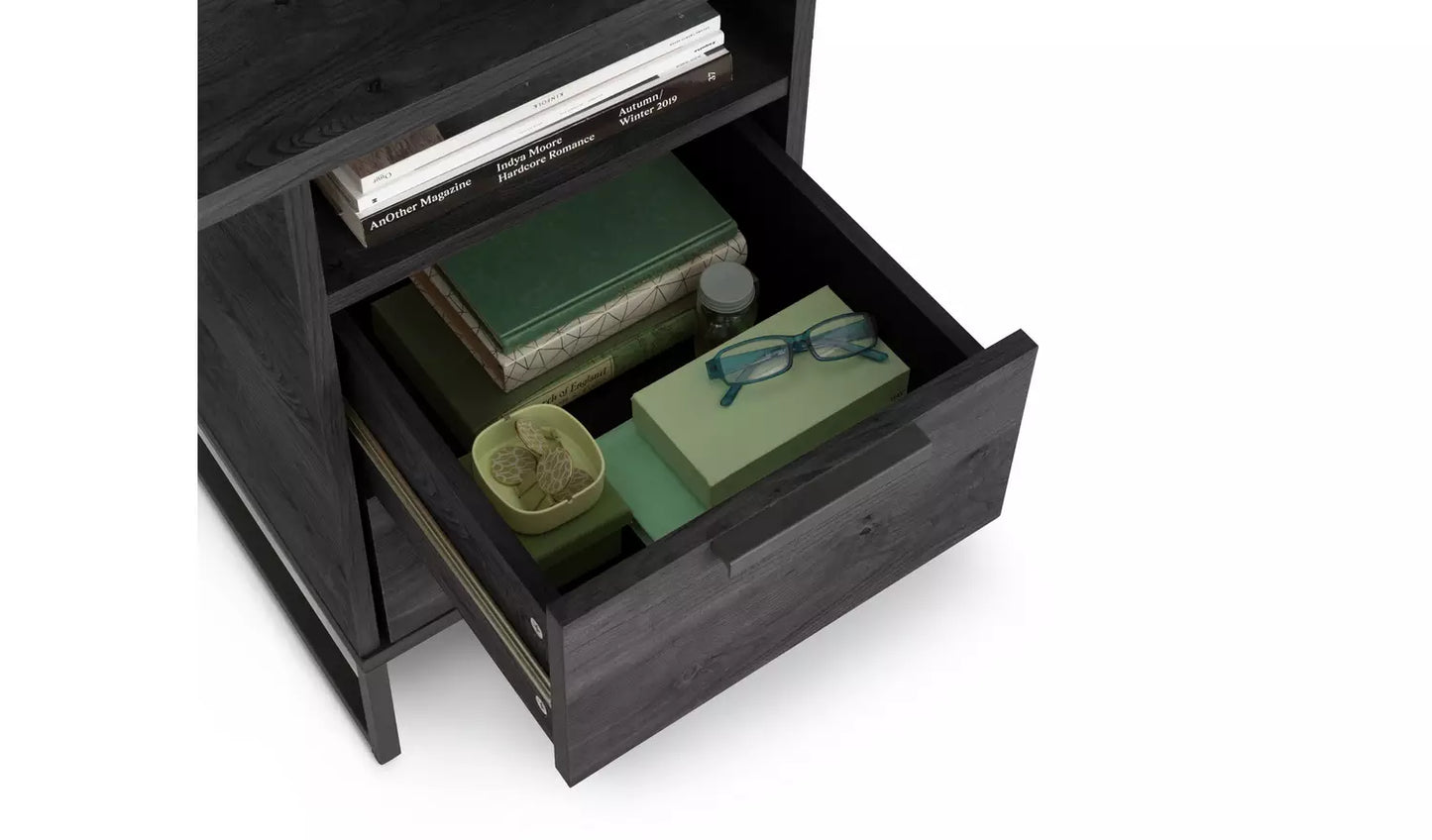 Habitat Nomad 2 Drawer Office Desk - Black