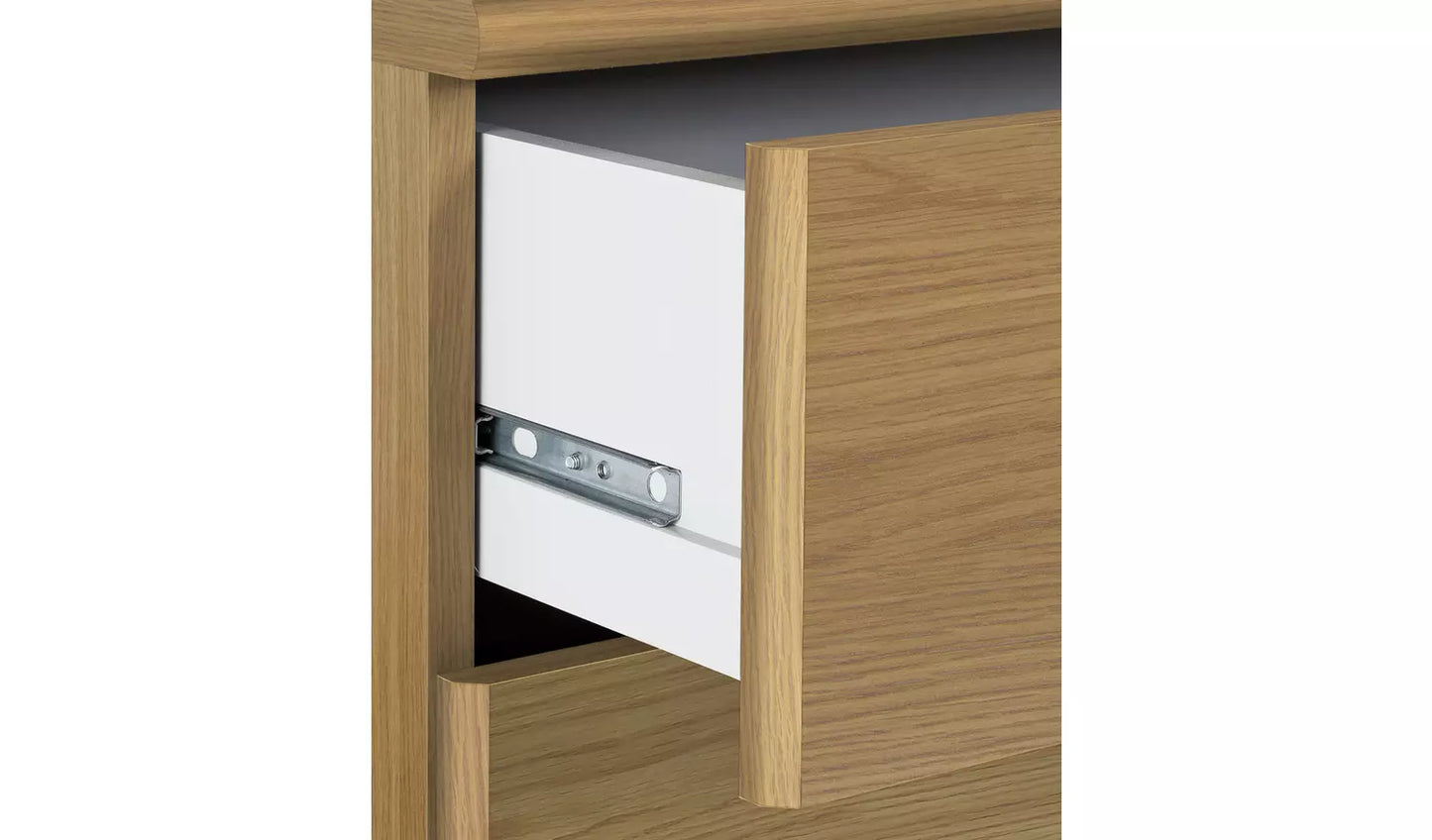 Assembled Normandy 4 Drawer Chest - Oak Effect