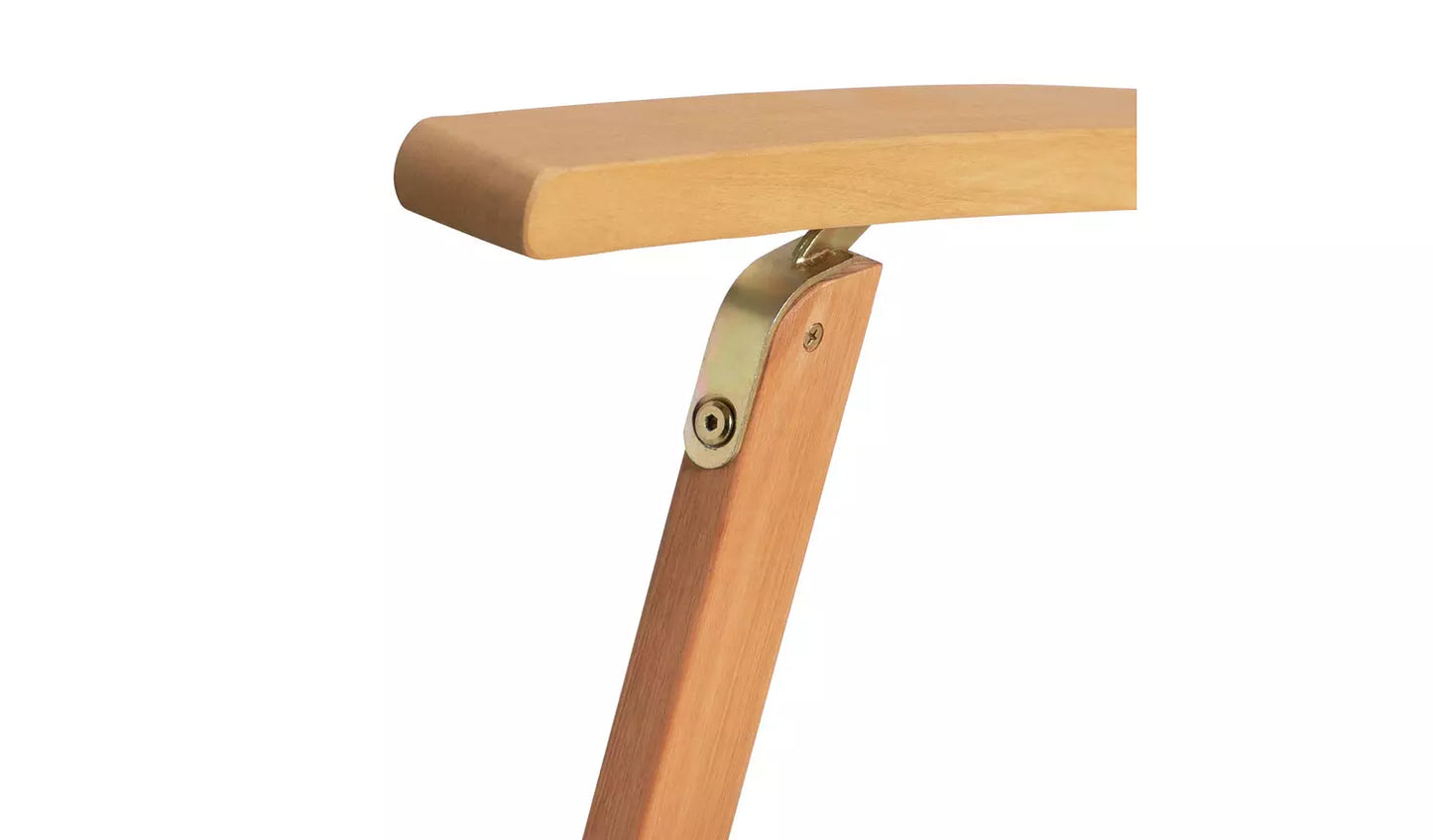 Folding Wooden Sun Lounger - Cream