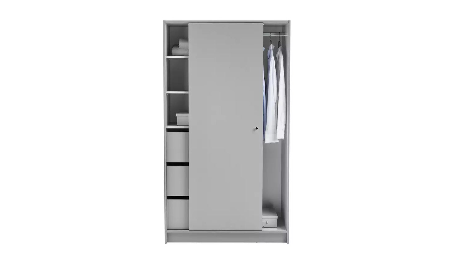 Malibu 1 Door Sliding Wardrobe - Grey
